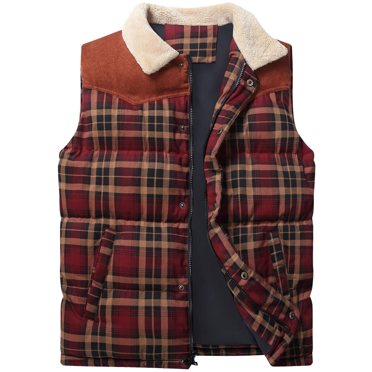 Multi Pocket Cotton Blend Utility Vest for Men | Outdoor Wear