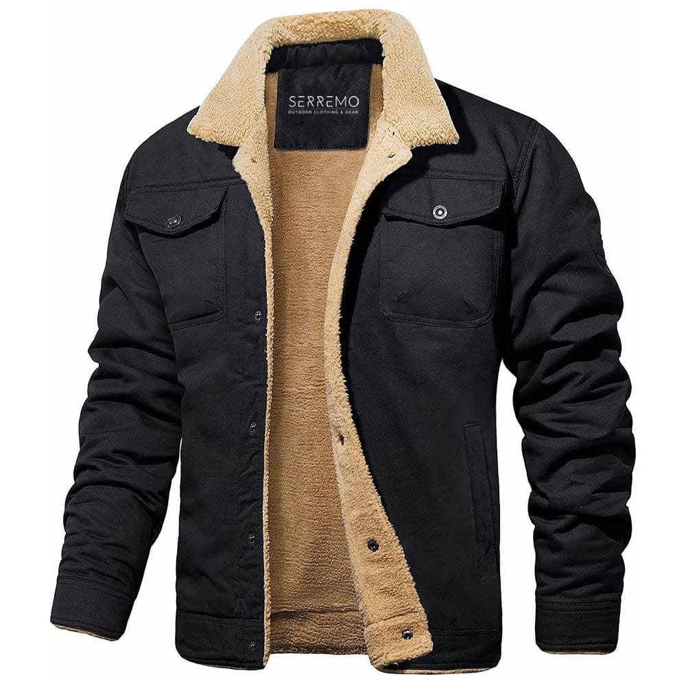 Insulated Multi Pocket Outdoor Jacket with Adjustable Cuffs for Men | Winter