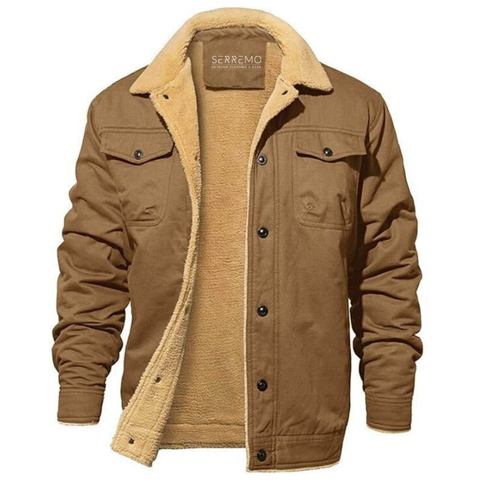 Insulated Multi Pocket Outdoor Jacket with Adjustable Cuffs for Men | Winter