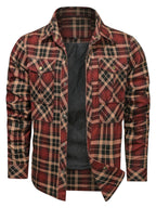 Quilted Insulated Hooded Flannel Jacket for Men | Outdoor Wear