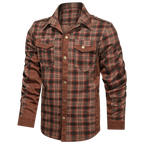 Flannel Style Long Sleeve Button Down Shirt for Men | Casual Wear