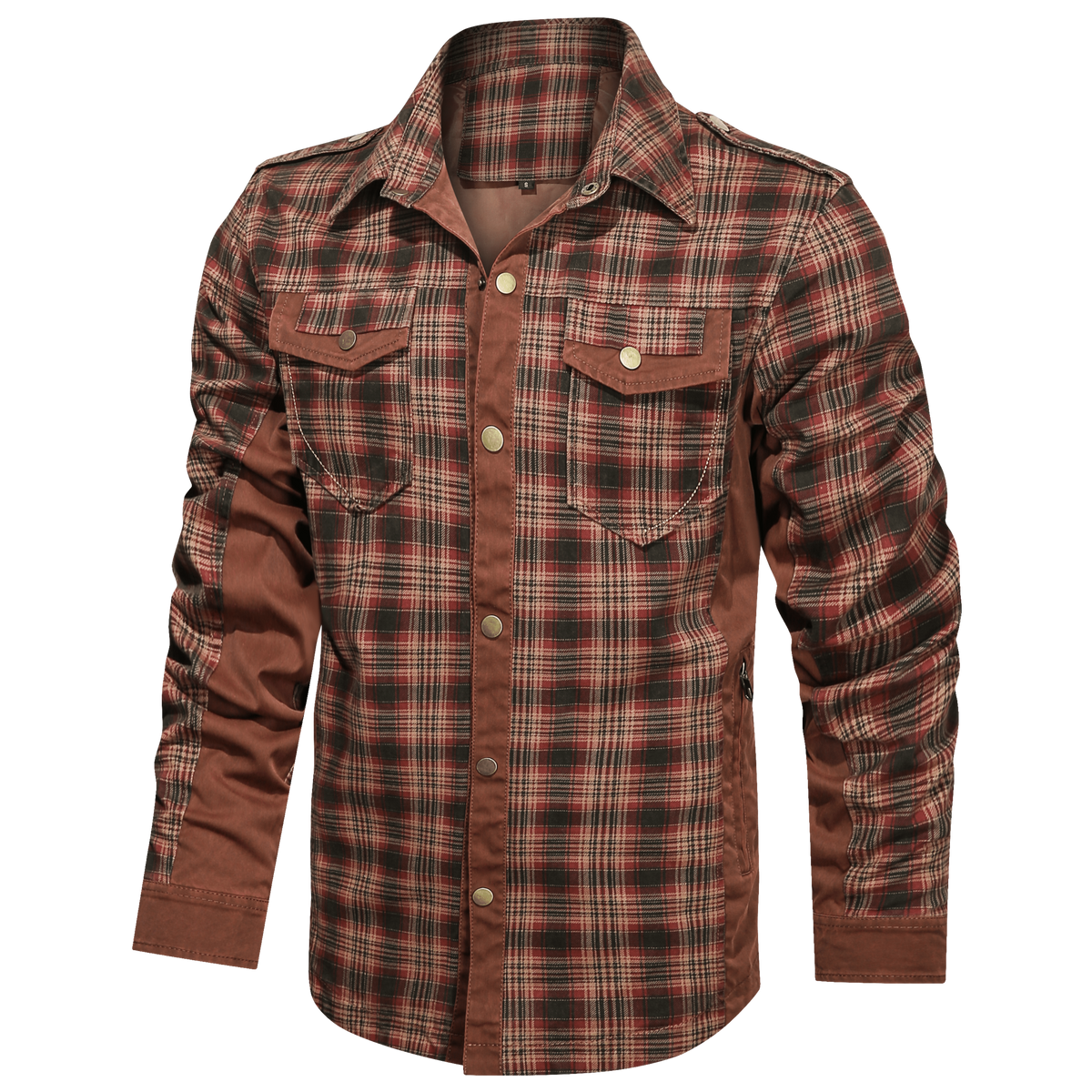 Flannel Style Long Sleeve Button Down Shirt for Men | Casual Wear