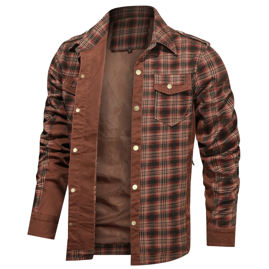 Flannel Style Long Sleeve Button Down Shirt for Men | Casual Wear