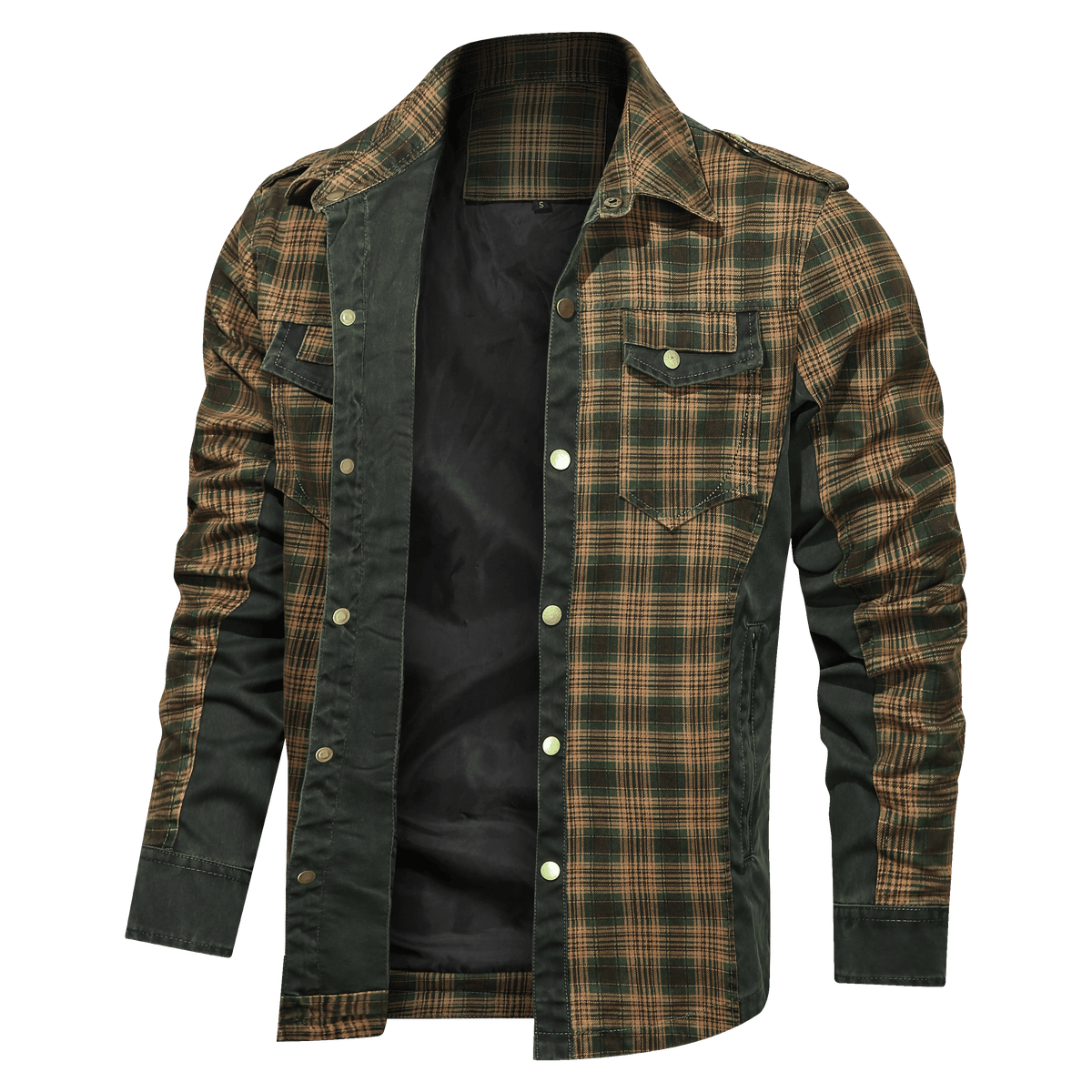 Flannel Style Long Sleeve Button Down Shirt for Men | Casual Wear