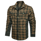 Flannel Style Long Sleeve Button Down Shirt for Men | Casual Wear