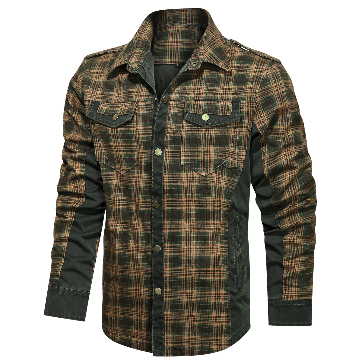Flannel Style Long Sleeve Button Down Shirt for Men | Casual Wear