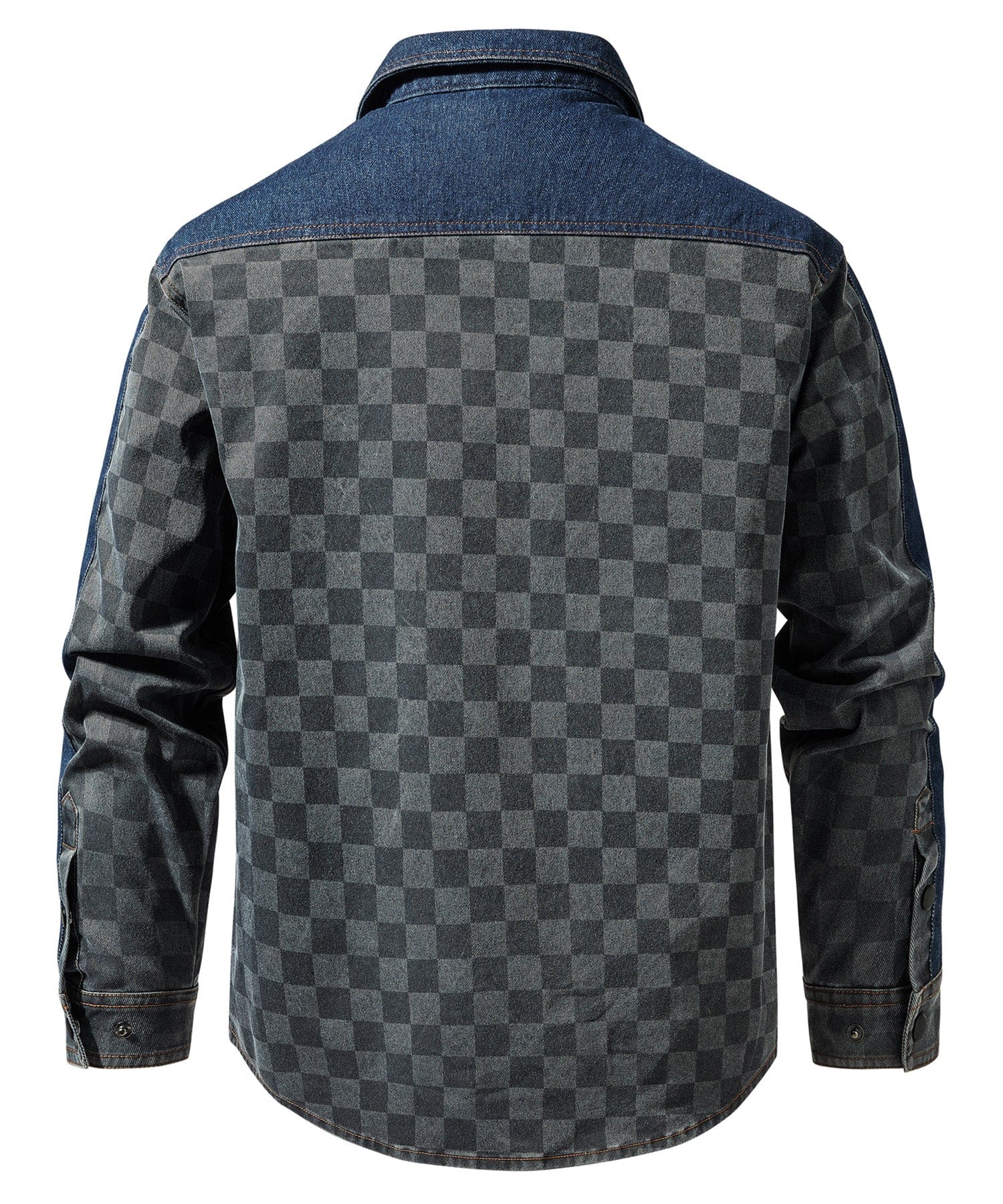 Grey Checked Shirt Jacket for Men | Casual Layering