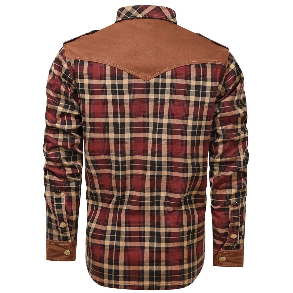 Flannel Style Long Sleeve Button Down Shirt for Men | Casual Wear