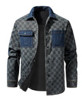 Grey Checked Shirt Jacket for Men | Casual Layering
