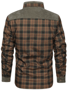 Snap Front Faux Fur Lined Flannel Jacket for Men | Winter Outerwear