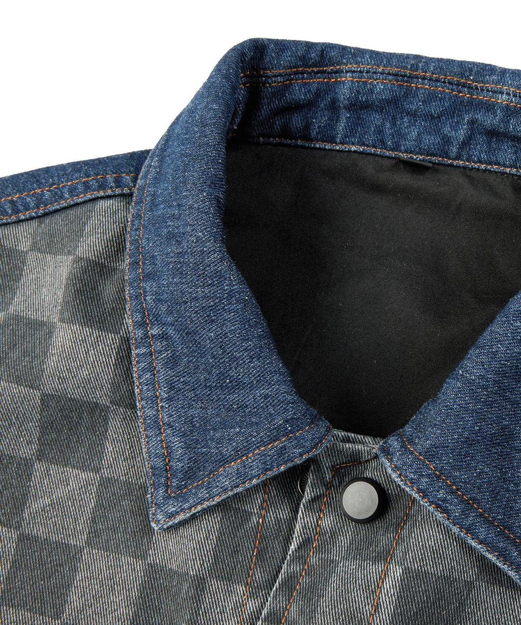 Grey Checked Shirt Jacket for Men | Casual Layering