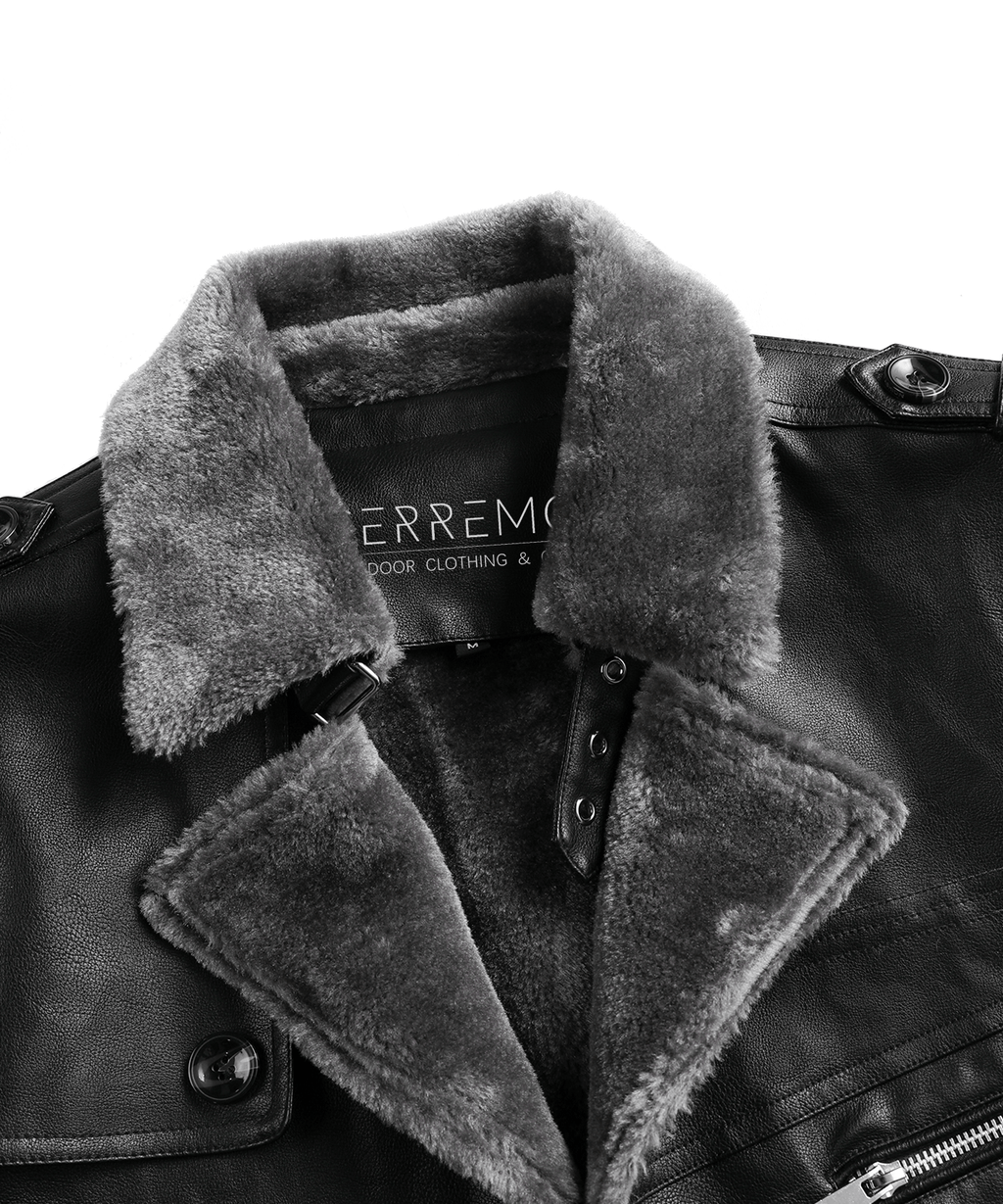 PU Leather Winter Coat for Men | Cold Weather Outerwear