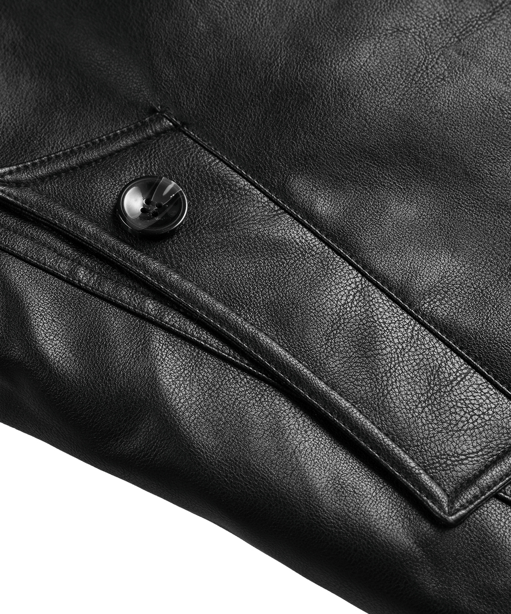 PU Leather Winter Coat for Men | Cold Weather Outerwear