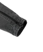 Washed Canvas Quilted Shoulder Moto Jacket for Men | Casual Wear