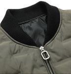 Army Green Insulated Puffer Bomber Jacket for Men | Winter Outerwear