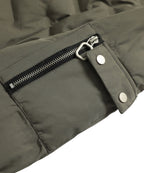 Army Green Insulated Puffer Bomber Jacket for Men | Winter Outerwear