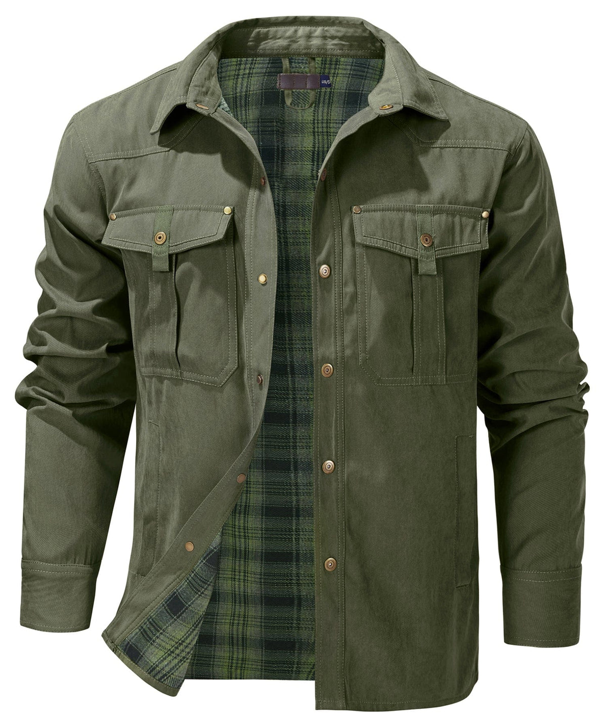 Flannel Lined Dual Chest Pocket Jacket for Men | Multi-Season Wear