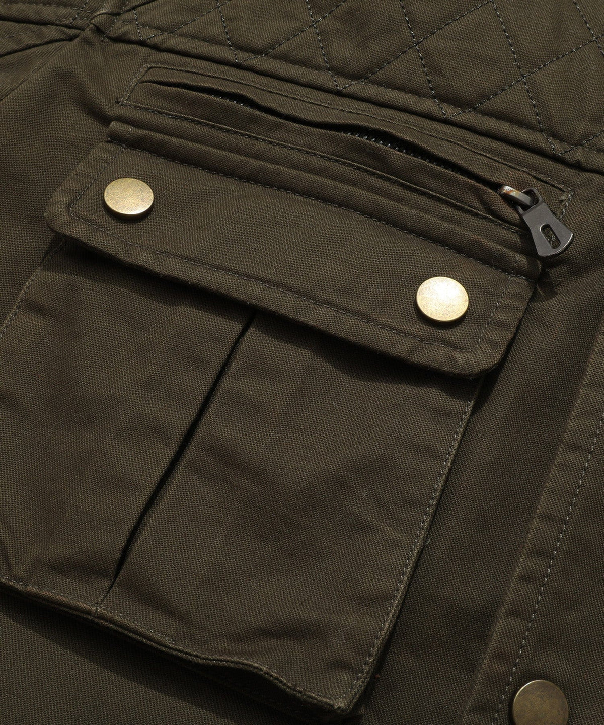 Quilted Lined Multi Pocket Field Jacket for Men | Casual Wear