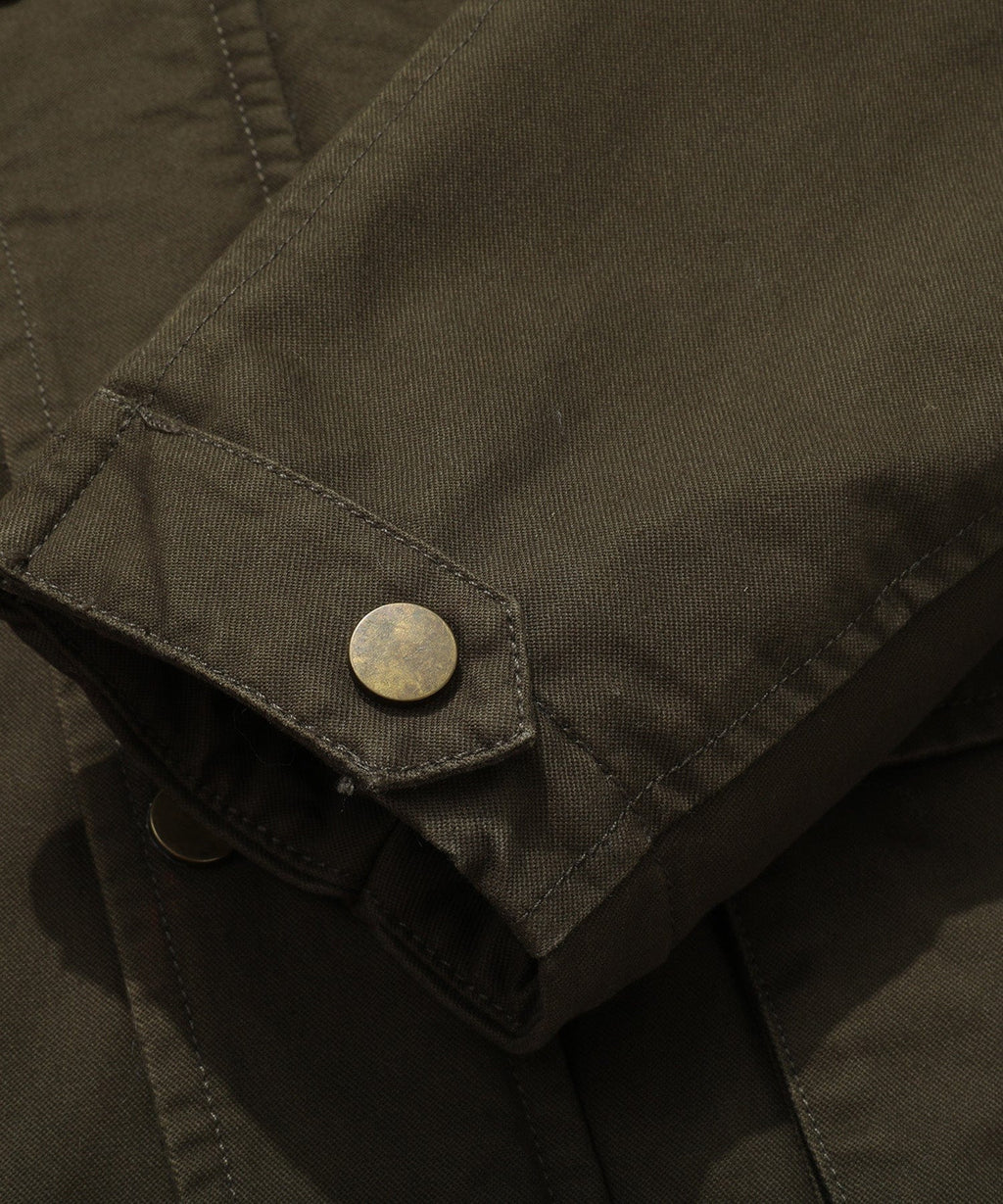 Quilted Lined Multi Pocket Field Jacket for Men | Casual Wear