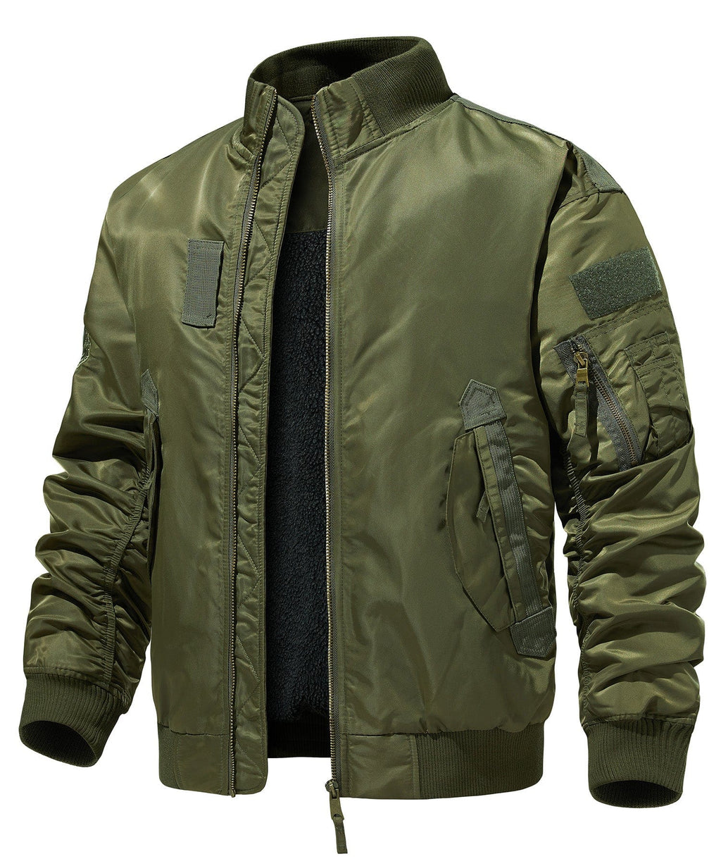 Military Style Multi Pocket Bomber Jacket for Men | Casual Wear