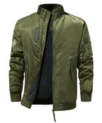Military Style Multi Pocket Bomber Jacket for Men | Casual Wear