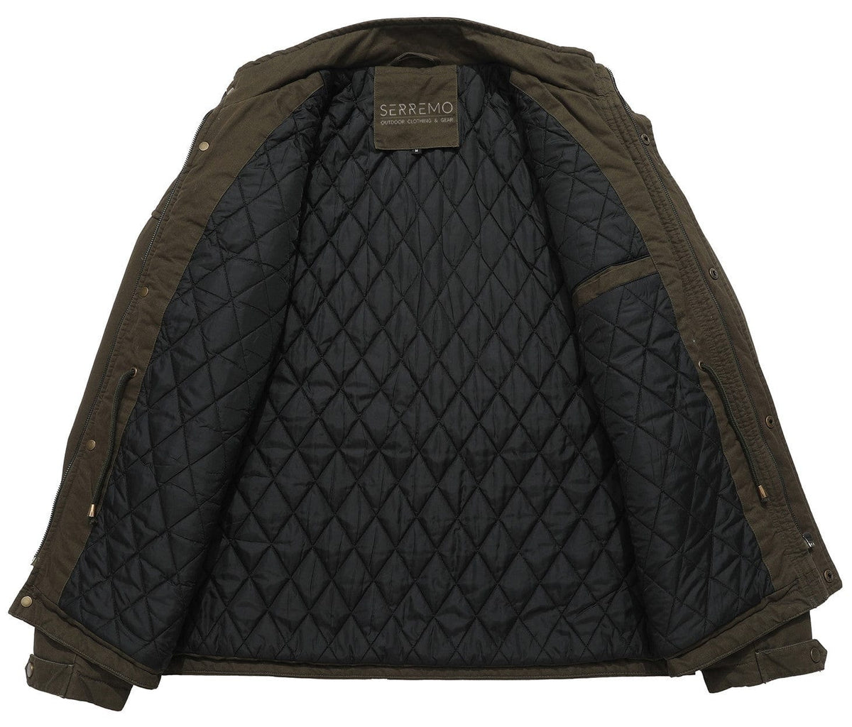 Quilted Lined Multi Pocket Field Jacket for Men | Casual Wear