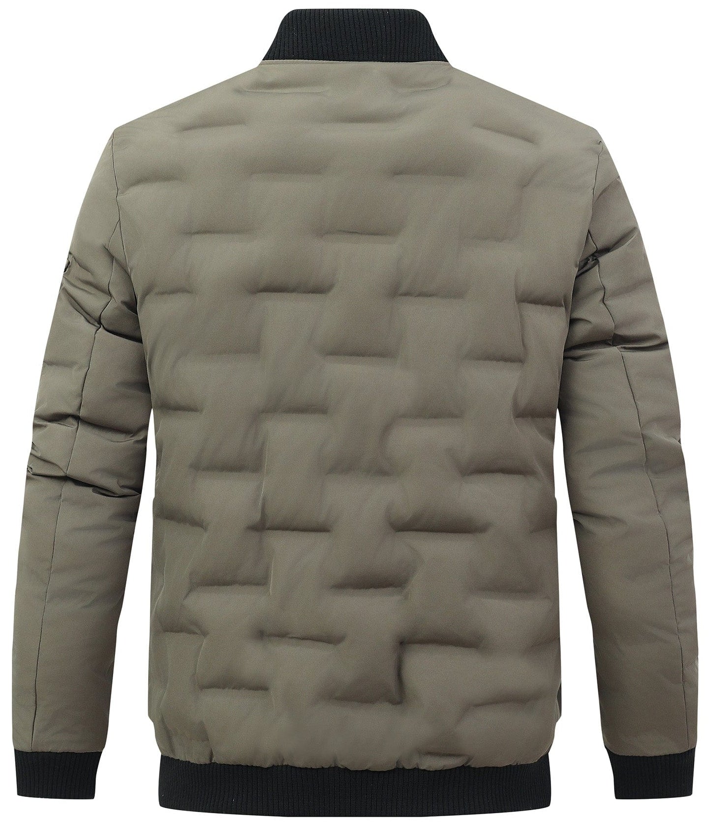 Army Green Insulated Puffer Bomber Jacket for Men | Winter Outerwear