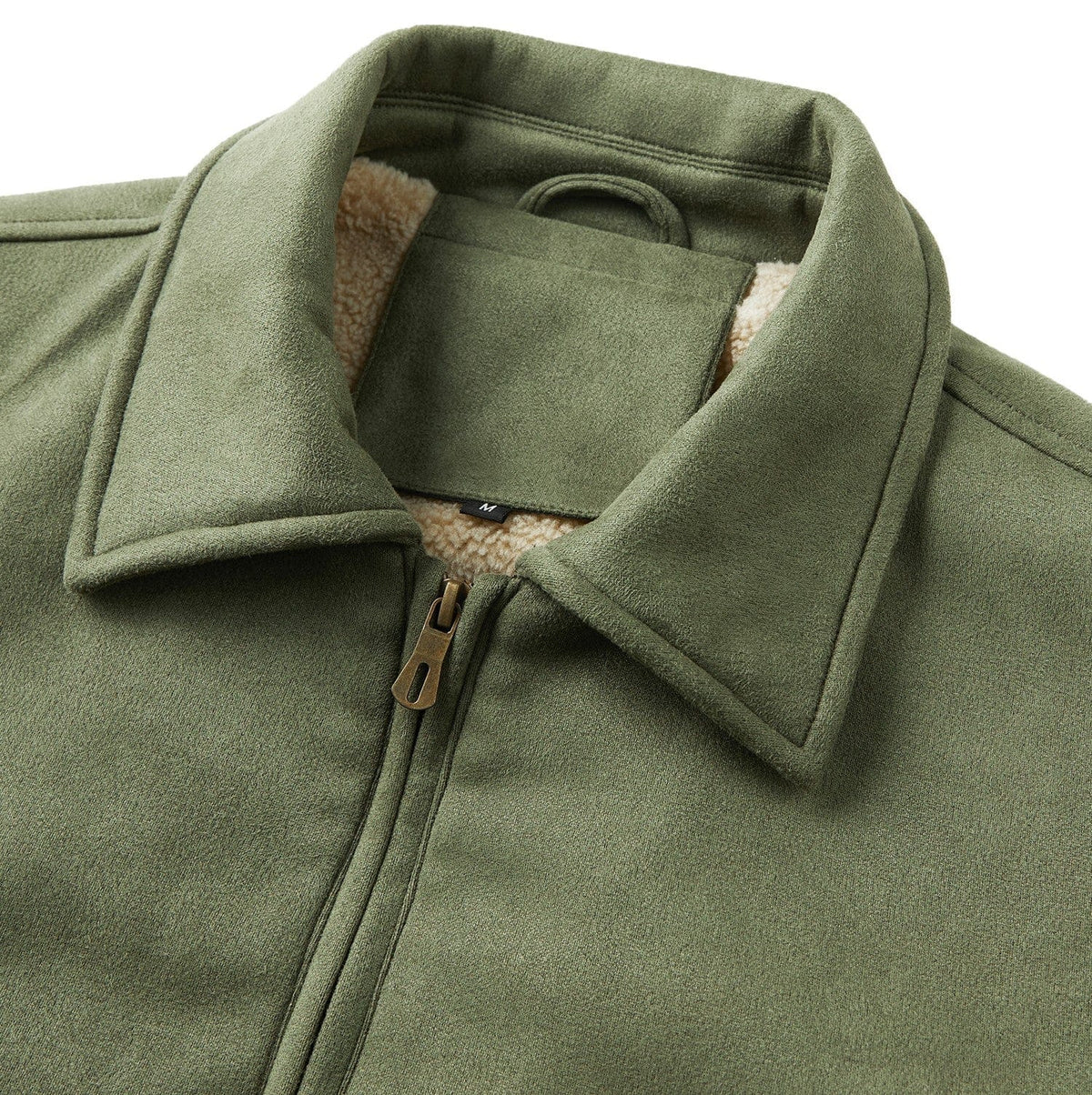 Plush Lined Stand Up Collar Jacket for Men | Outdoor Wear