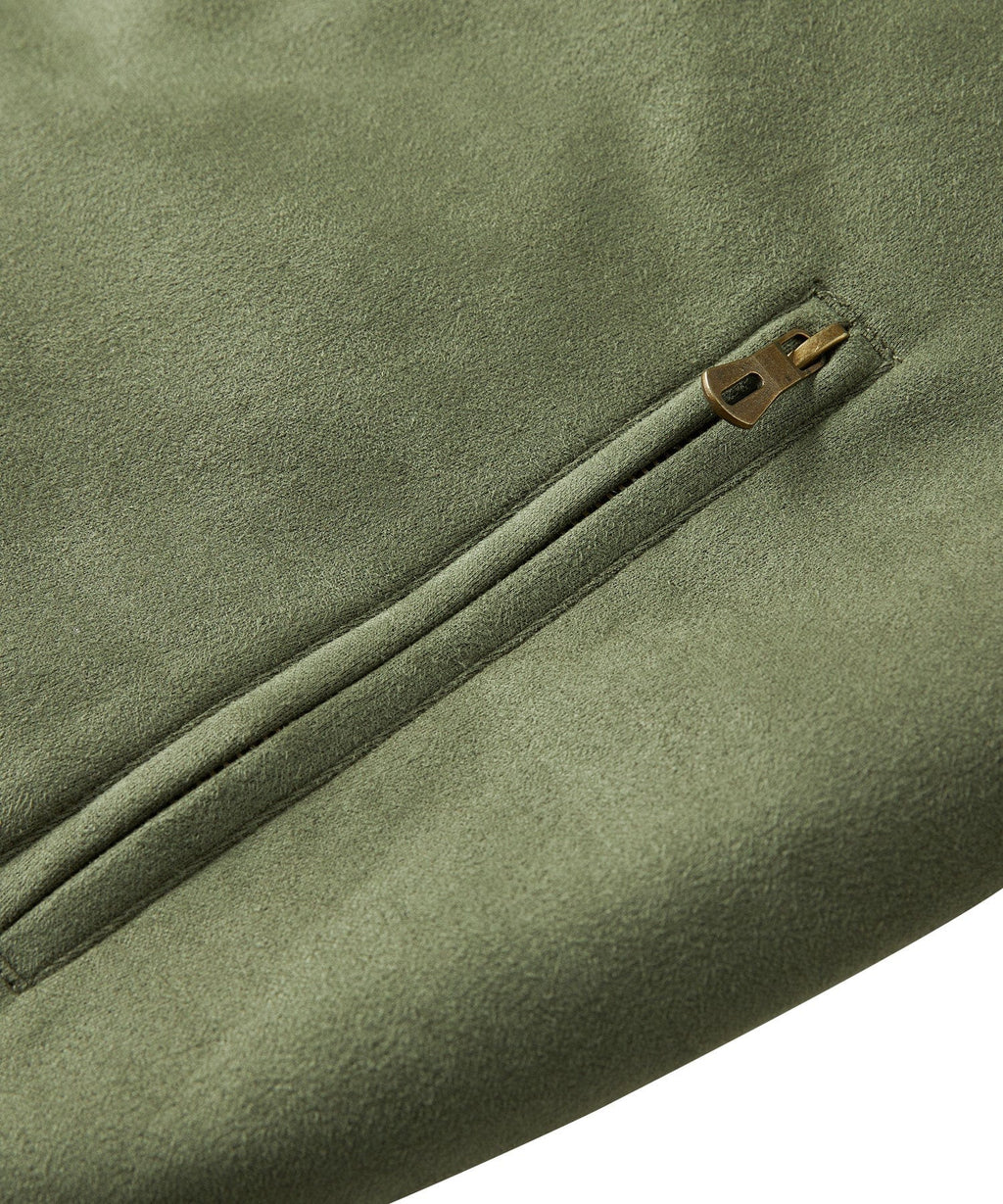 Plush Lined Stand Up Collar Jacket for Men | Outdoor Wear