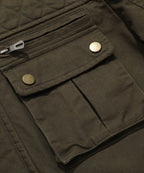 Quilted Lined Multi Pocket Field Jacket for Men | Casual Wear