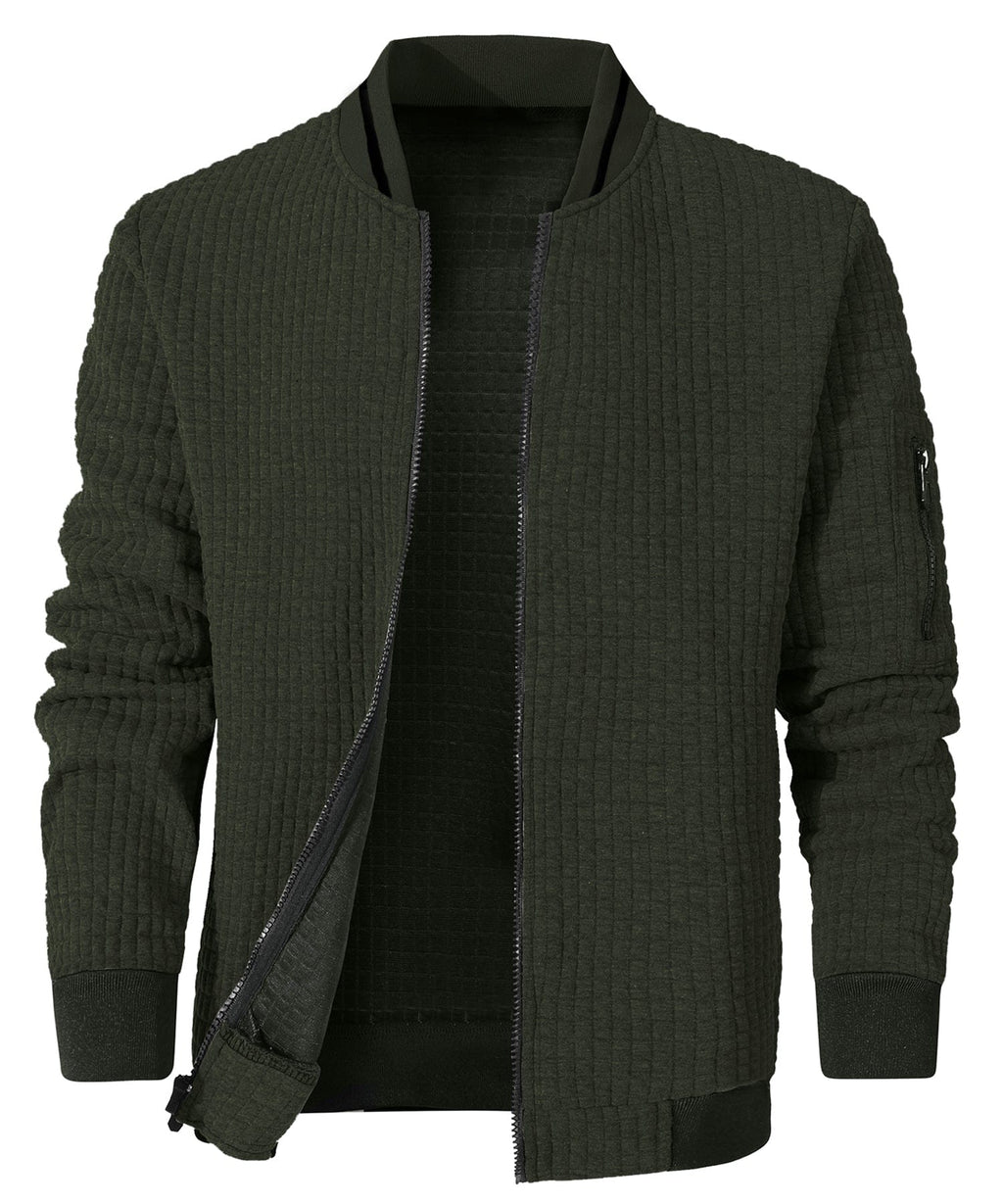 Minimalist Lightweight Zip Up Jacket with Sleeve Pocket for Men | Commuter Wear