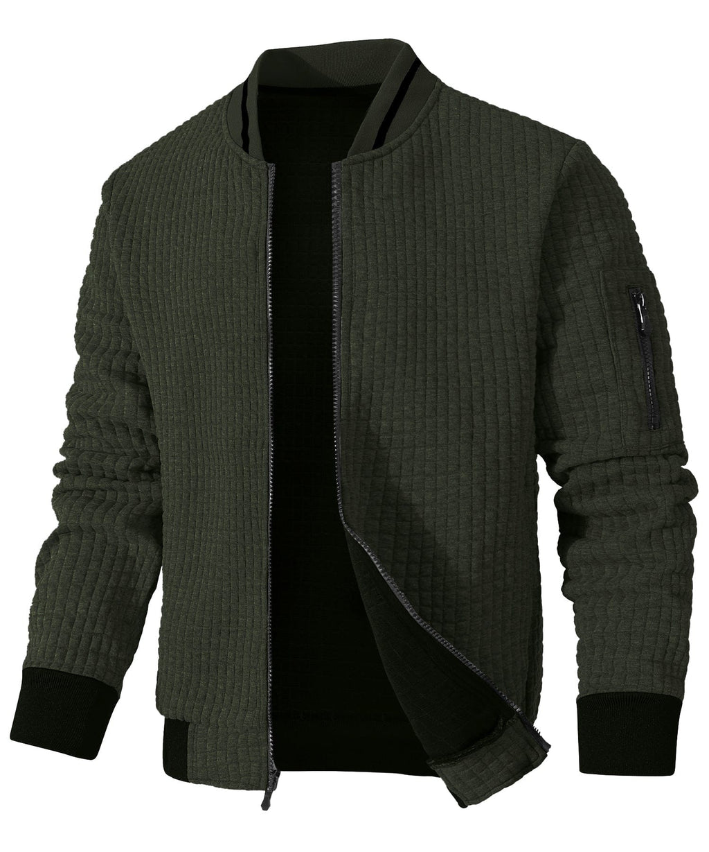 Minimalist Lightweight Zip Up Jacket with Sleeve Pocket for Men | Commuter Wear