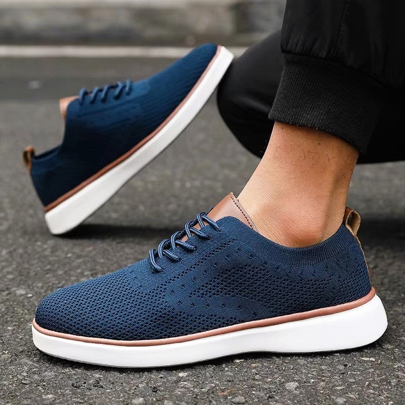 Alessandro Veneti Lace-Up Mesh Sneakers