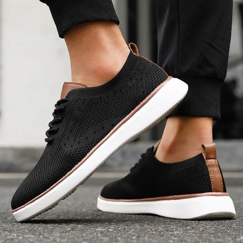 Alessandro Veneti Lace-Up Mesh Sneakers
