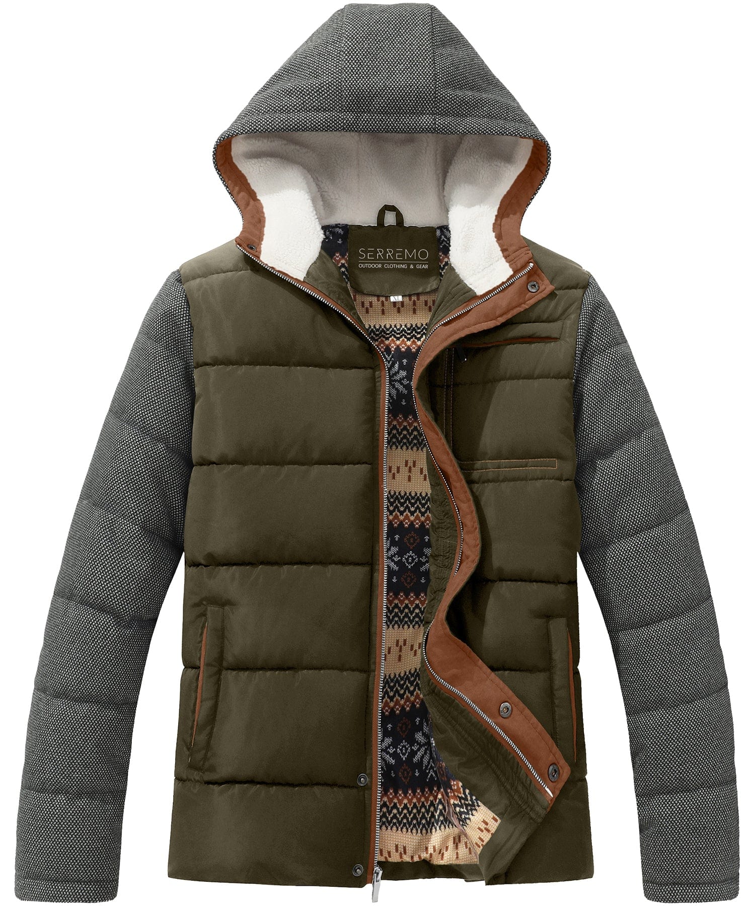 Padded Jacket with Soft Inner Lining for Men | Cold Weather