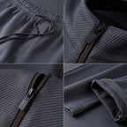 Moisture Wicking Full Zip Athletic Tracksuit Set for Men | Gym and Travel