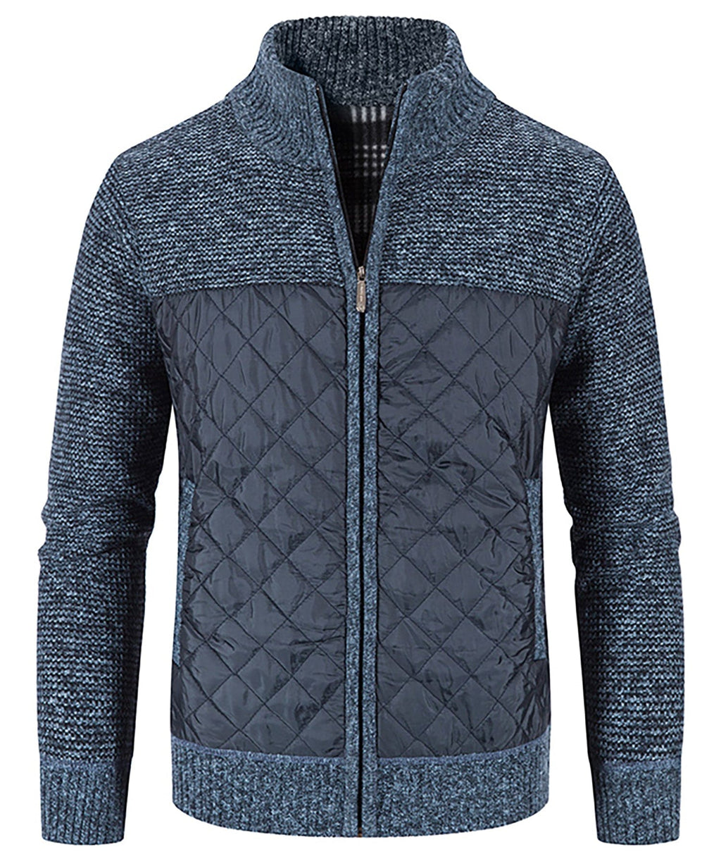 Knit Body Quilted Panel Hybrid Jacket for Men | Cool Weather Layering