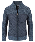 Knit Body Quilted Panel Hybrid Jacket for Men | Cool Weather Layering
