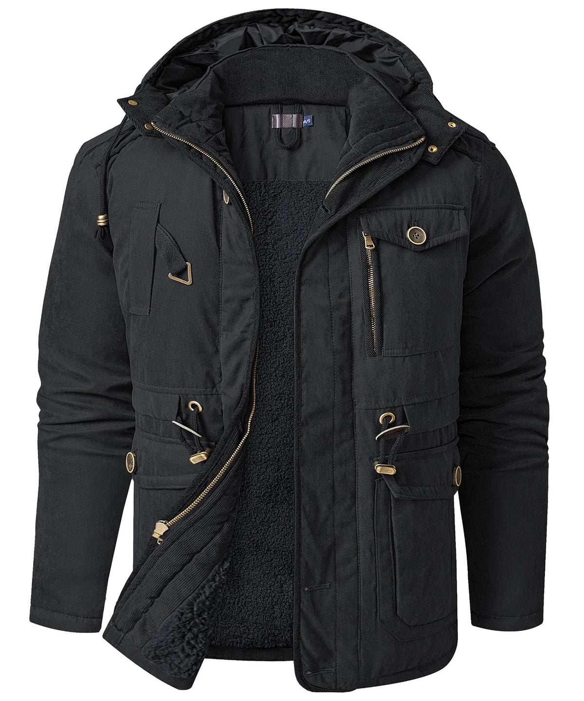 Heavyweight Fleece Lined Hooded Work Jacket for Men | Cold Weather