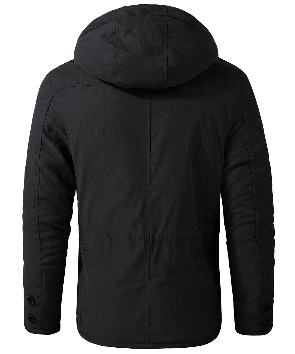 Heavyweight Fleece Lined Hooded Work Jacket for Men | Cold Weather