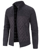 Knit Body Quilted Panel Hybrid Jacket for Men | Cool Weather Layering