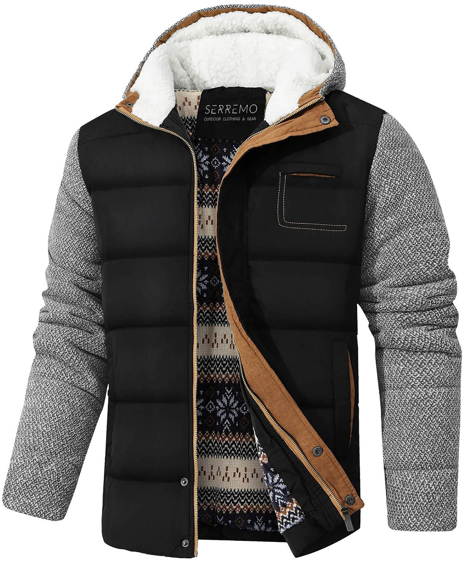 Padded Jacket with Soft Inner Lining for Men | Cold Weather