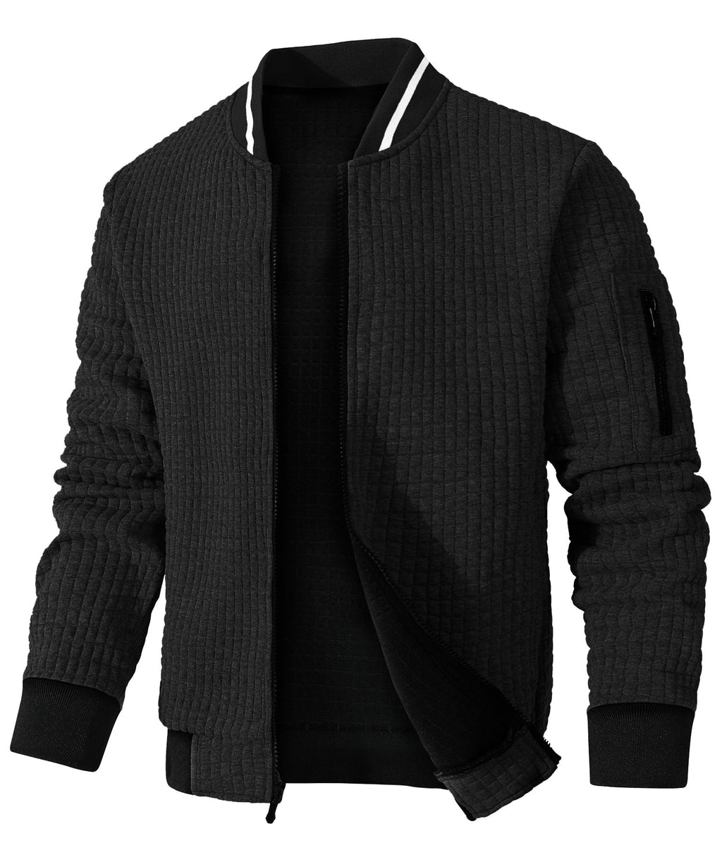 Minimalist Lightweight Zip Up Jacket with Sleeve Pocket for Men | Commuter Wear