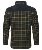 Snap Front Faux Fur Lined Flannel Jacket for Men | Winter Outerwear