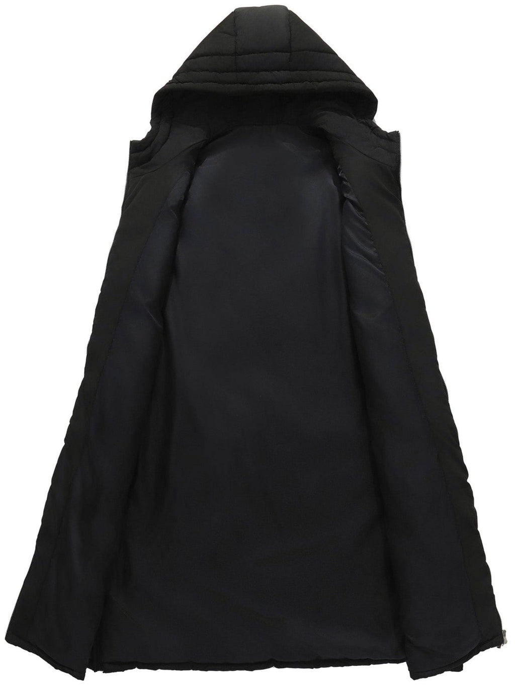 Hooded Longline Quilted Vest with Zip Pockets for Men | Urban Layering