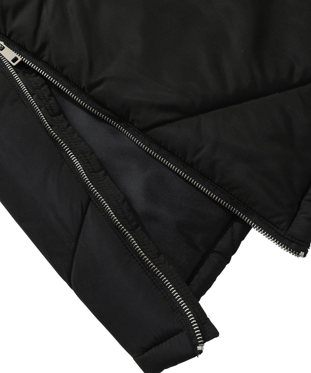 Hooded Longline Quilted Vest with Zip Pockets for Men | Urban Layering