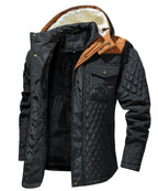 Sherpa Lined Hooded Quilted Winter Jacket for Men | Outdoor Wear