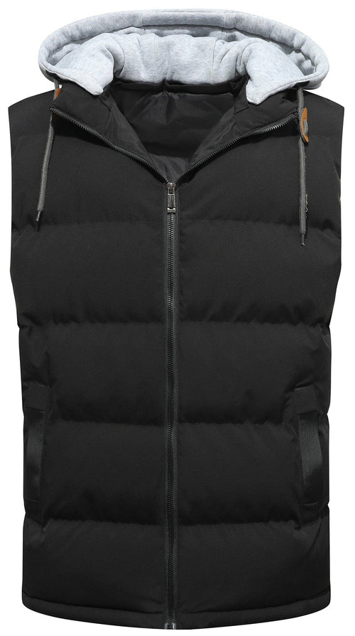 Attached Hood Quilted Puffer Vest for Men | Everyday Layering
