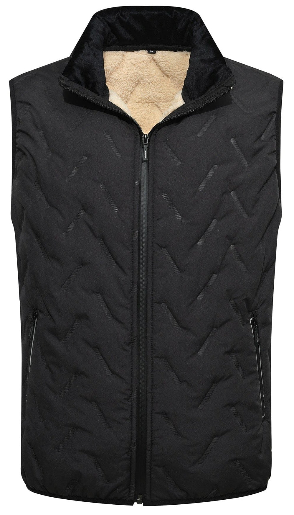 High Collar Longline Quilted Vest for Men | Cold Weather Layering