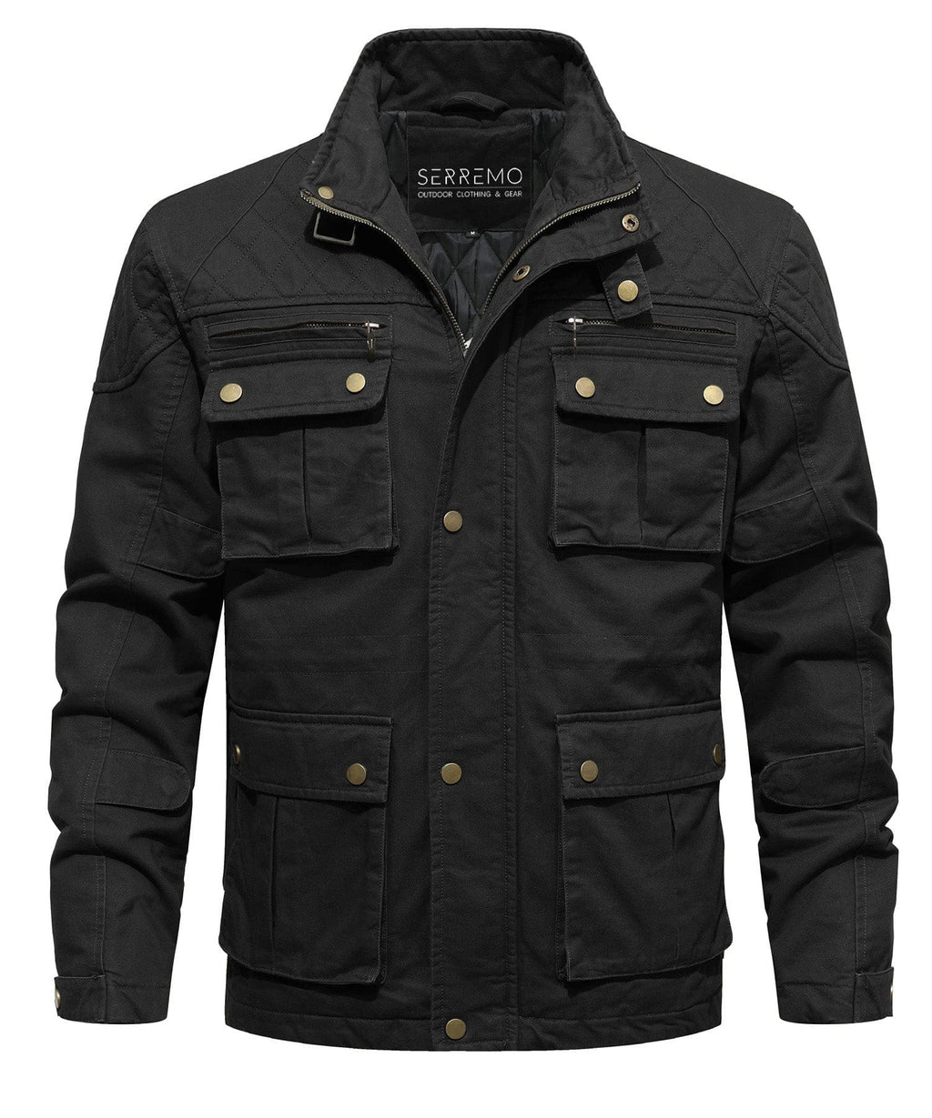 Quilted Lined Multi Pocket Field Jacket for Men | Casual Wear